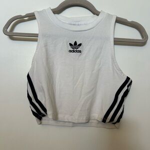 Adidas White Crop Top